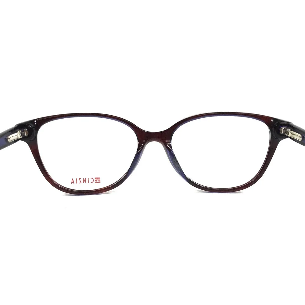 Cinzia Eyeglasses Frames CIN-5033 C3 Red Brown Havana on Purple 52-16-140